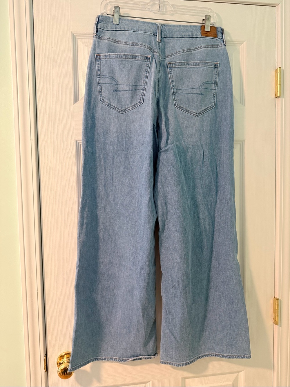 American Eagle Outfitters Light Blue Wide-Leg Jeans, women’s size 10 - Picture 4 of 8